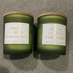 Healing Retablissement Healing One Wick 2 Candles in Frosted Green .3oz